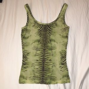 Bebe tiger/zebra print tank top